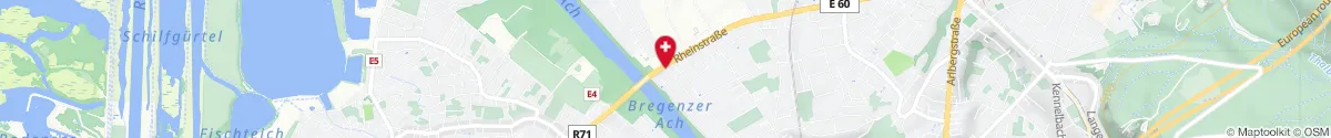 Map representation of the location for Brücken Apotheke in 6900 Bregenz